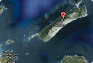 Immagine vista dal satellite dell'Area Marina Protetta di Tavolara